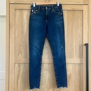 AG Denim Farrah Ankle High-rise Skinny Jeans - Size 28